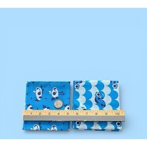 Fabric Quilt Craft Little Chick Mod Fish Fat Quarters Material Blue Tones‎ Child